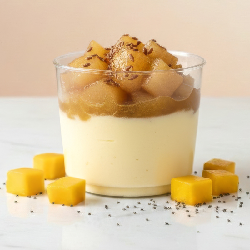 ARMUTLU FISTIK KREMALI KETEN TOHUMLU PANNACOTTA CUP